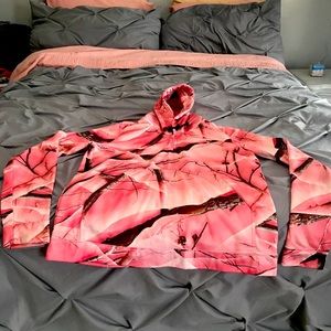Women’s size L pink camp hoodie